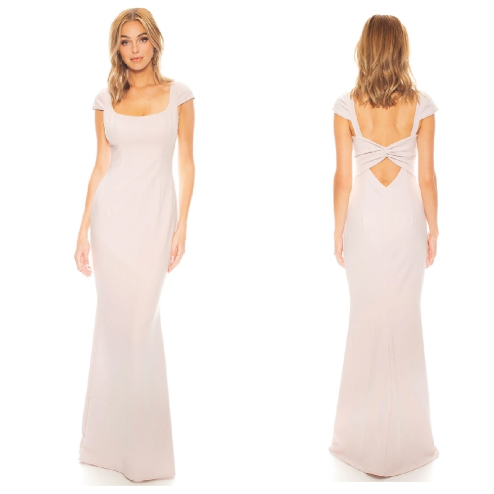 NEW KATIE MAY Georgia Ballet Pink Twist Back Gown